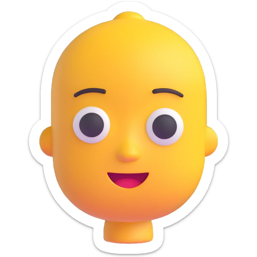 a person in 3D emoji style sticker