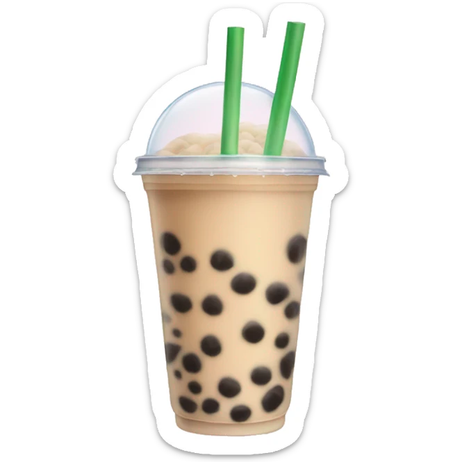 Bubble tea sticker