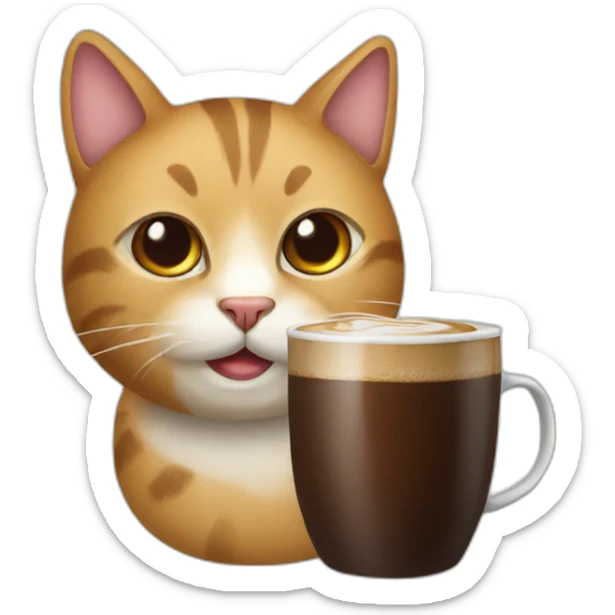 Coffee-cat sticker