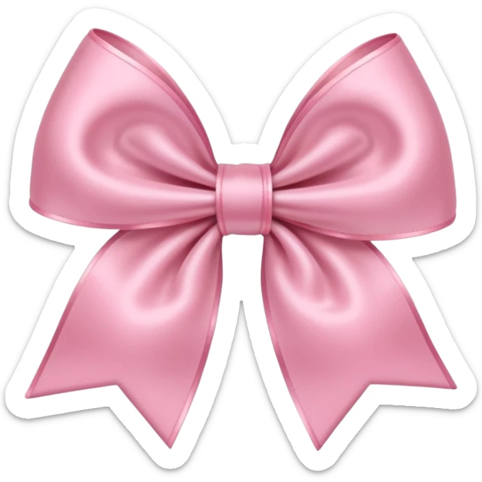A baby pink colour bow sticker