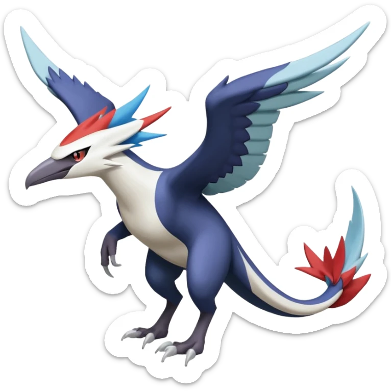Silvally-Latios-Latias-Darkrai-Lugia-Nargacuga-Noivern-fusion-Fakémon-Pokémon-creature (full body) sticker