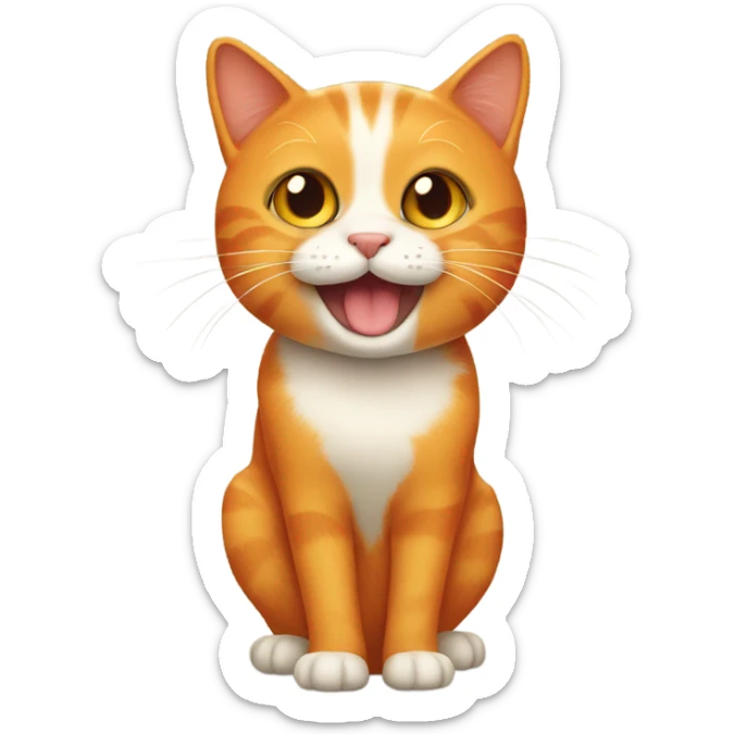 orange cat sticker
