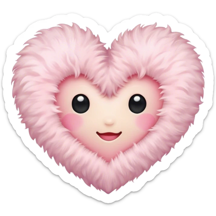 light pink heart sticker