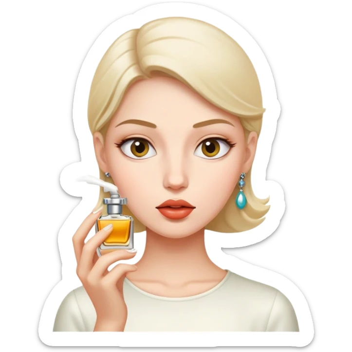 Person eating perfume  sticker