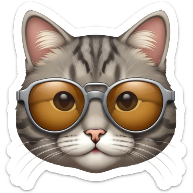 Cat with sunglasses sticker