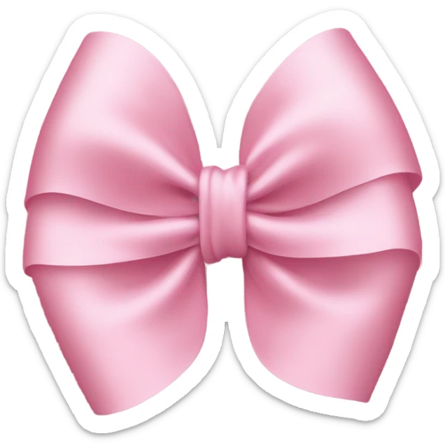 light pink bow on light pink bow sticker