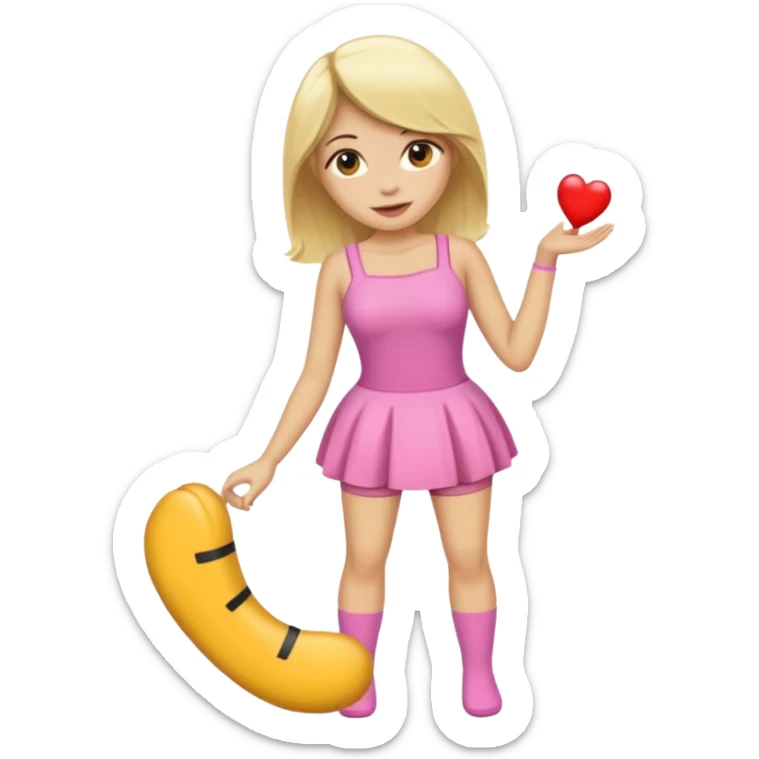 Femme blonde dans un déguisement de chaussette géante sticker