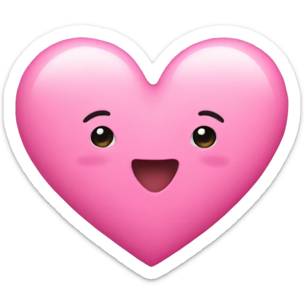 Pink heart sticker