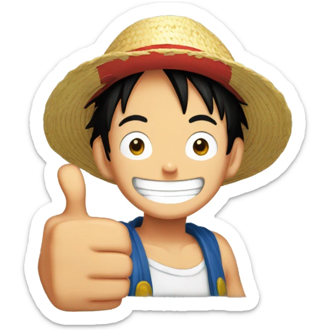 luffy thumbs up sticker