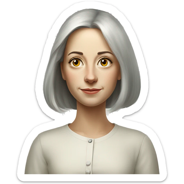 En s'inspirant des toiles de Bosch, portrait de la jeune femme Ève vue de face. Elle a les cheveux longs et ondulés sticker