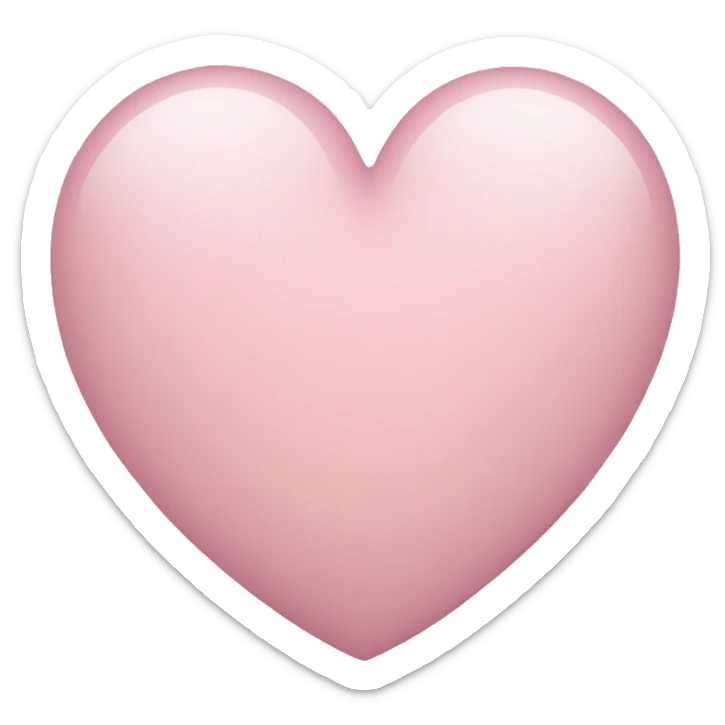 light pink heart sticker
