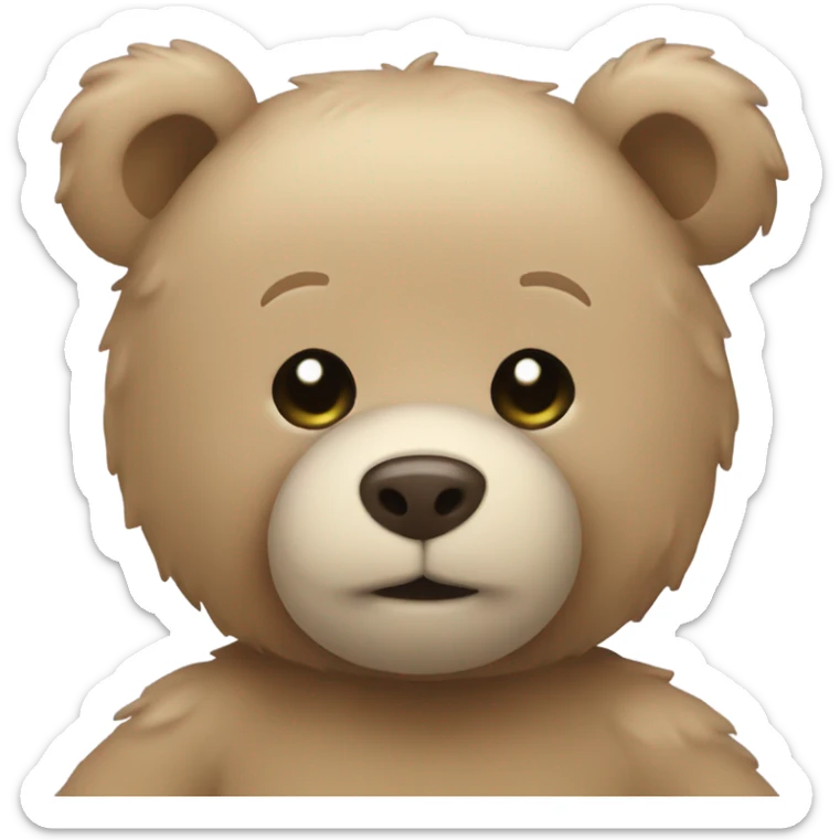 Beige teddy bear  sticker