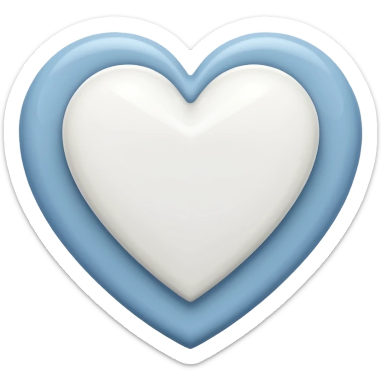 white heart sticker