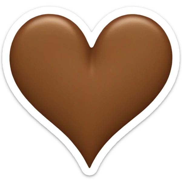 Brown heart sticker