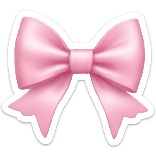 light pink bow sticker