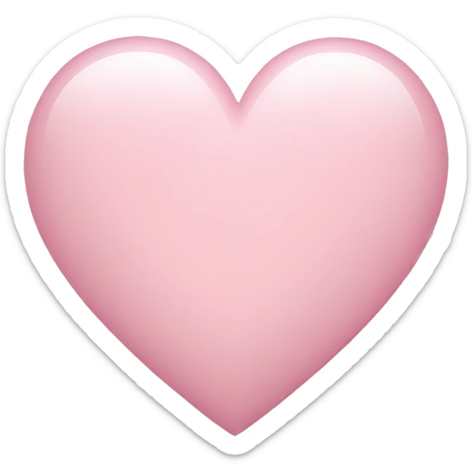 light pink heart sticker