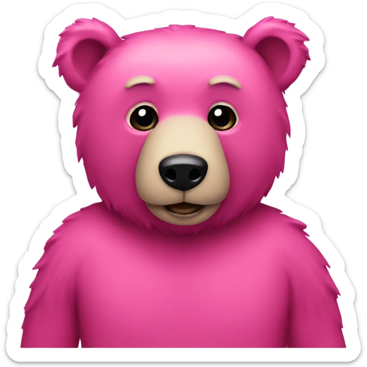 Bear pink  sticker