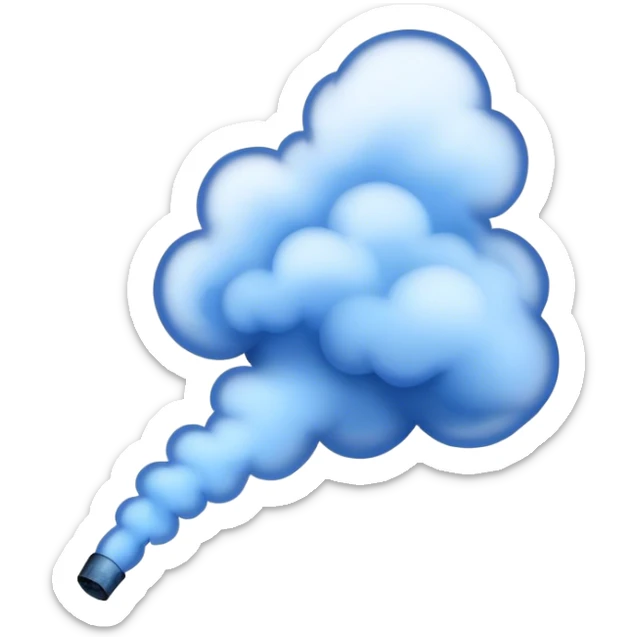 Blue smoke sticker