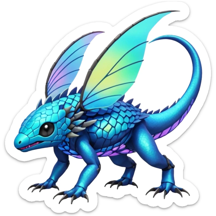  exotic tropical cyber-Trico-Fakémon-Pokémon-Vernid-creature sticker