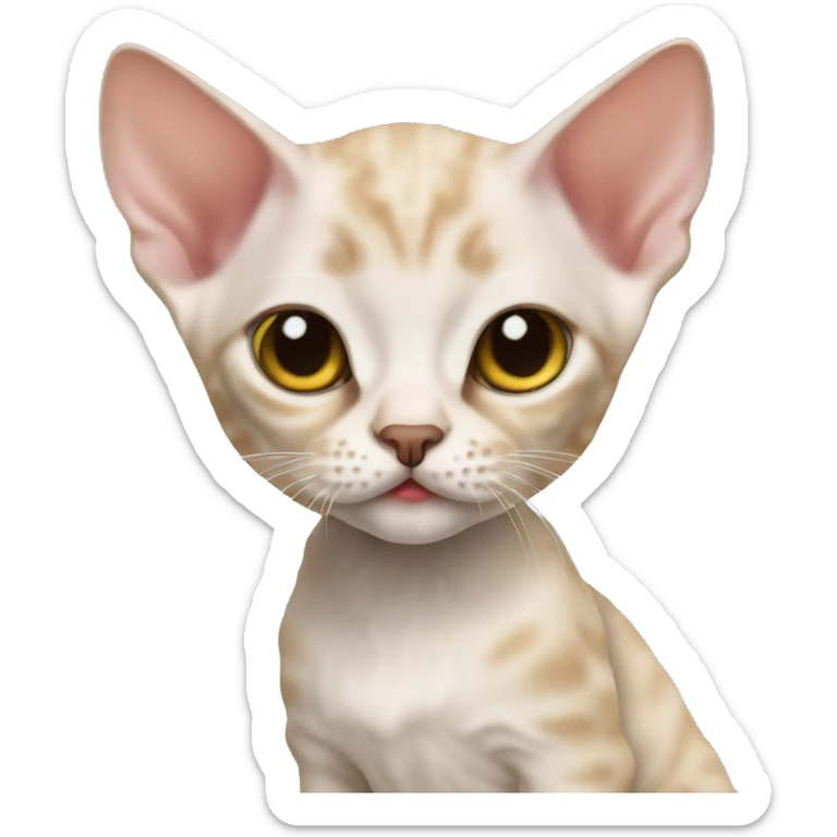 Devon rex kitten sticker