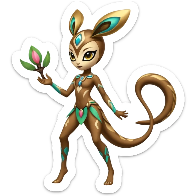 Ancient Tribal Exotic Colorful Tropical Meloetta-Venom-Heliolisk-Helioptile-fusion, full body, tribal markings  sticker