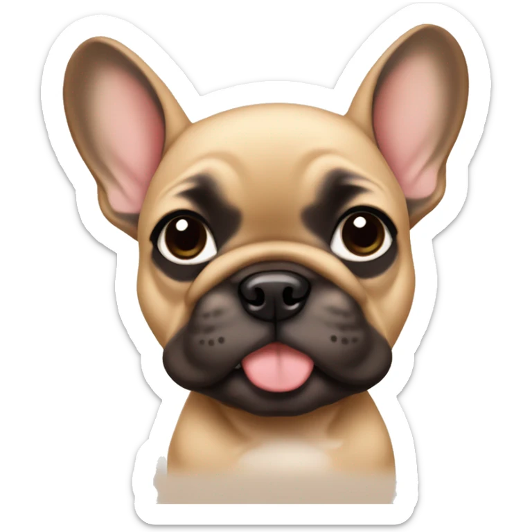 Fawn frenchie pup sticker