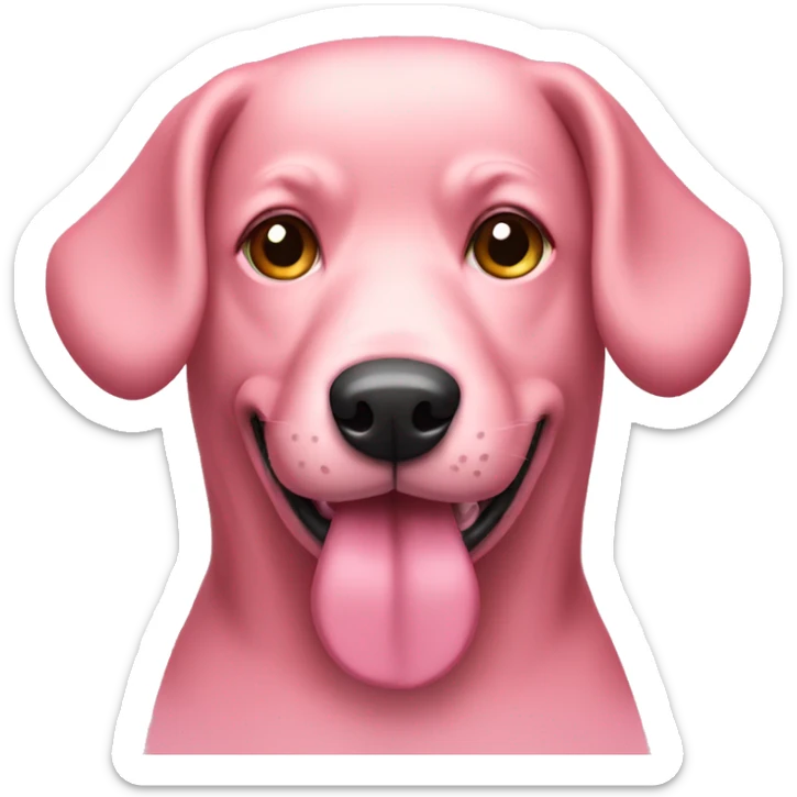 Pink dog  sticker