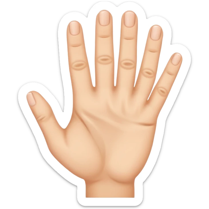 Une main avec 5 doigts et les deux doigts du milieu sont les seuls à ne pas être recourbés sticker