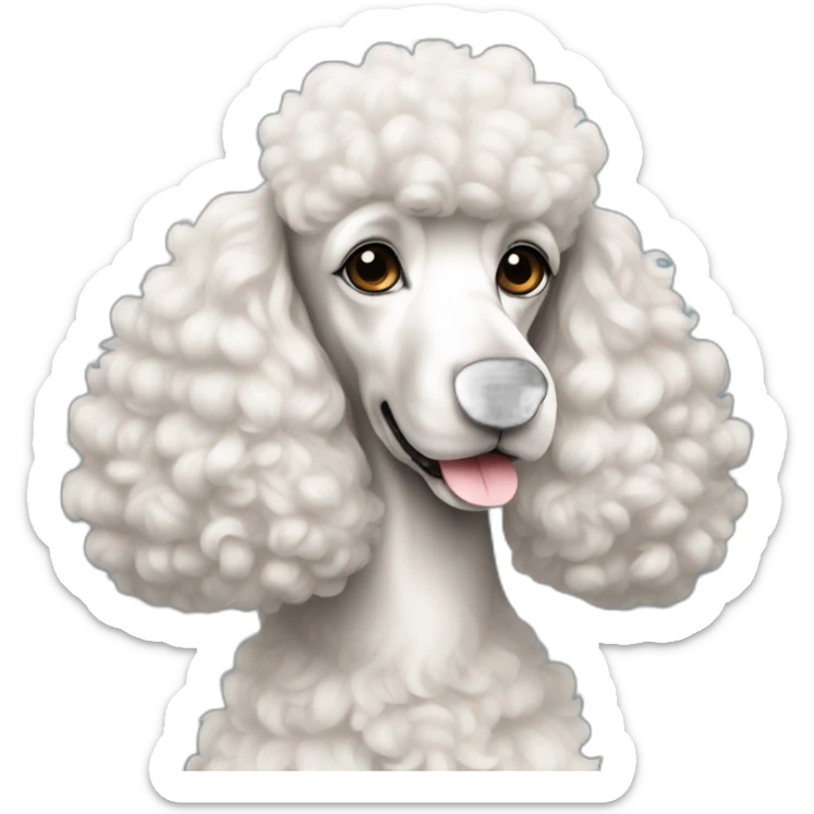 Elegant poodle sticker