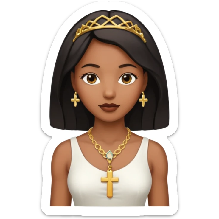 woman of God (black girl, super feminine and pretty) sticker