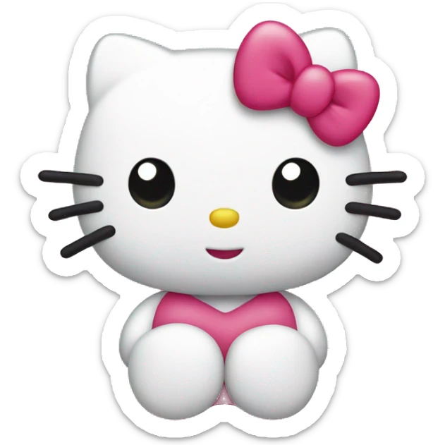 hello kitty heart sticker