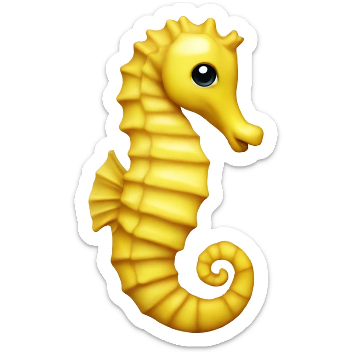 yellow seahorse sticker