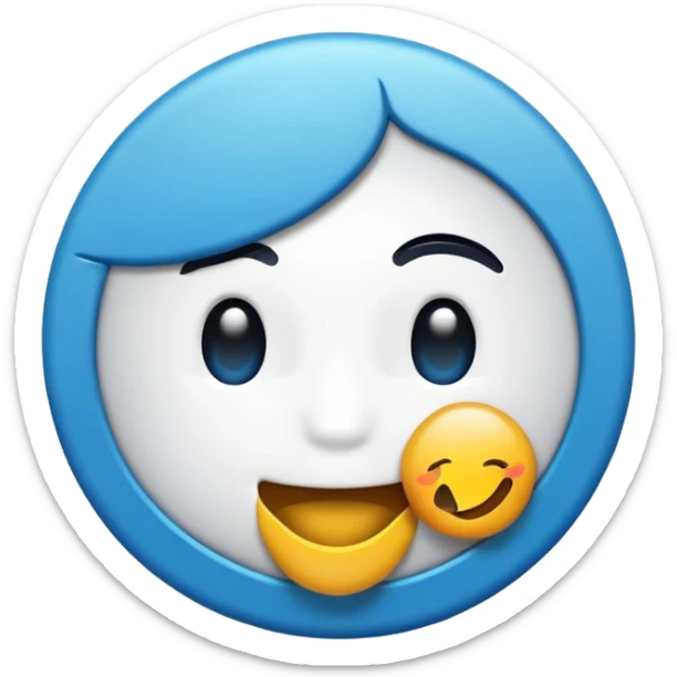 Emoji de verificación azul de tik tok pero que no salga la puntita de la verificación de la tilde que salga todo redondo  sticker