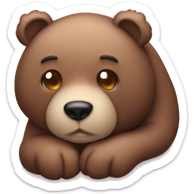 comfy bear sticker