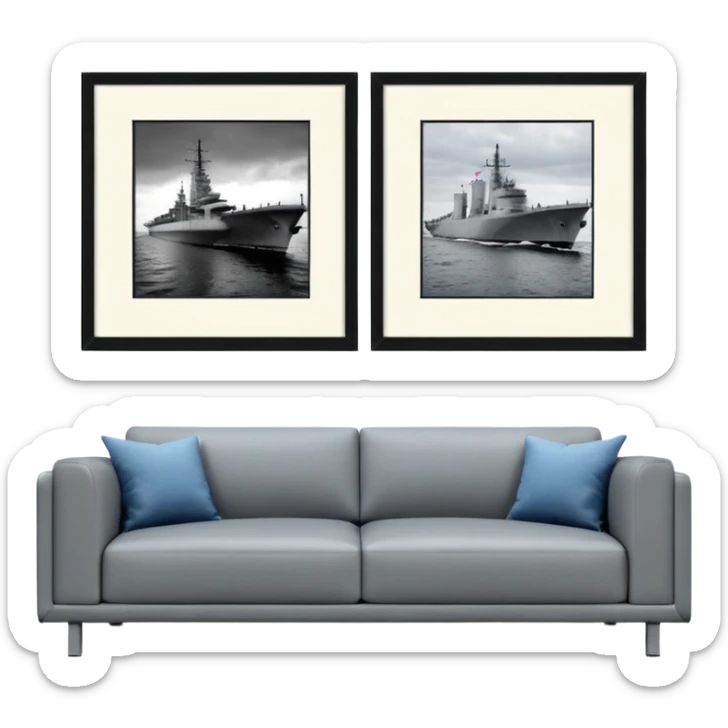 zaproponuj różne emotki z róznymi okrętami wojennymi sticker