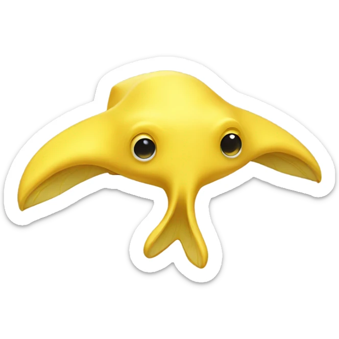 yellow stingray toy sticker