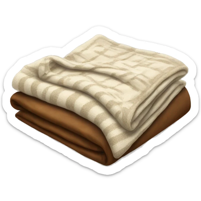 Realistic blanket sticker