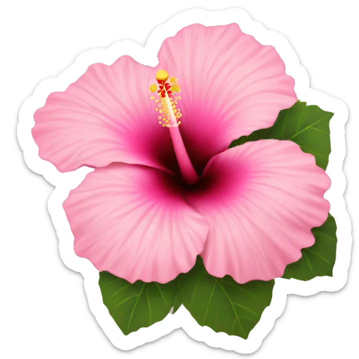 pink hibiscus sticker