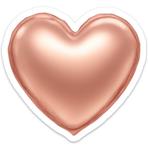 rose gold heart sticker