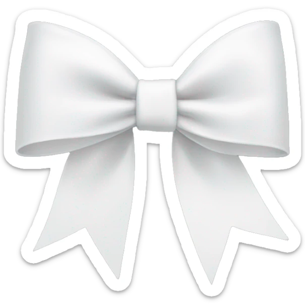 white bow sticker