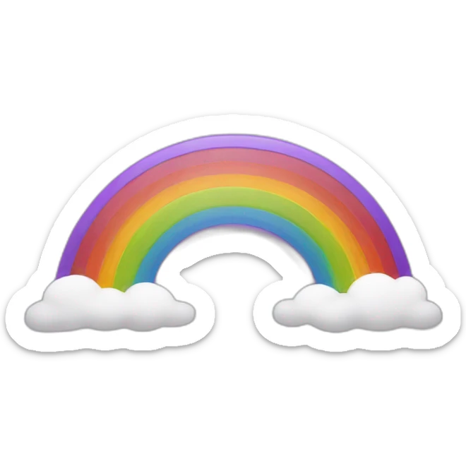 rainbow with 7 colors sticker
