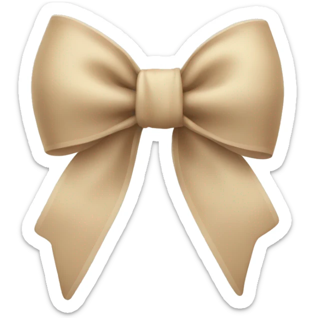 Beige bow sticker
