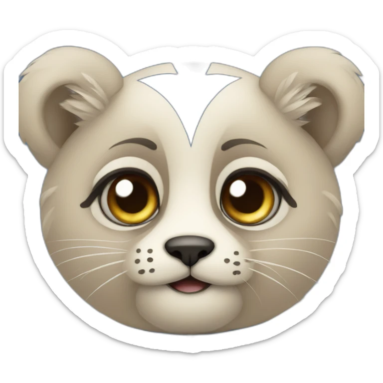 an animals in the colors of Israel sticker