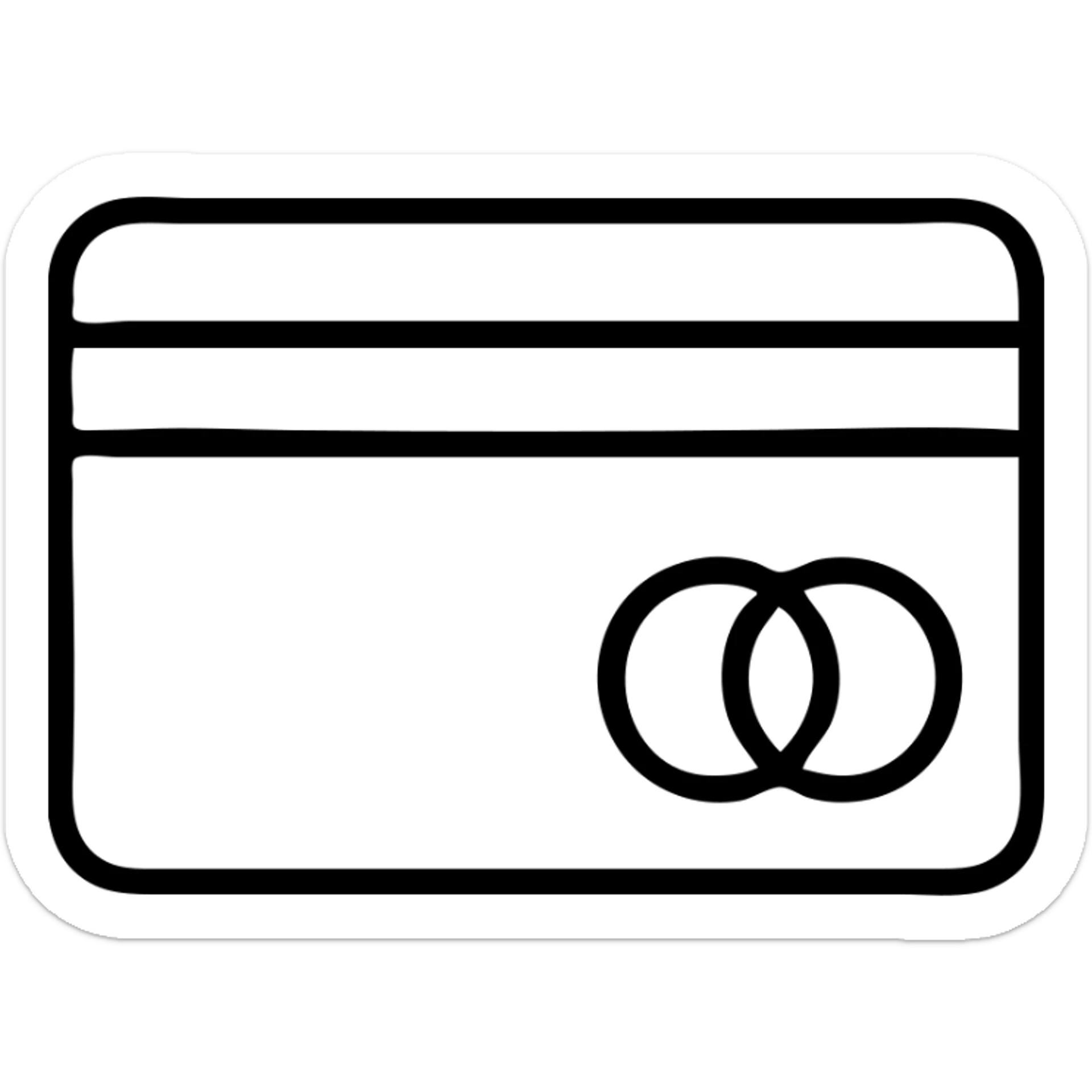 outlined icon of American Express Gold credit card with gold outline, no text sticker