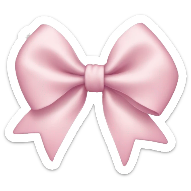 Light pink bow sticker