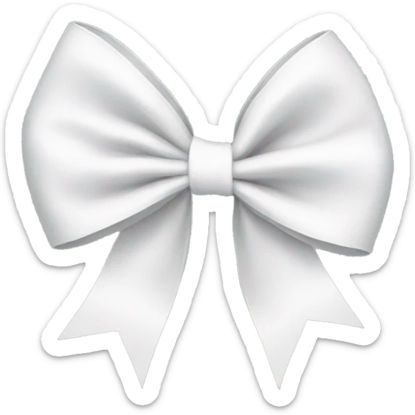 white bow sticker