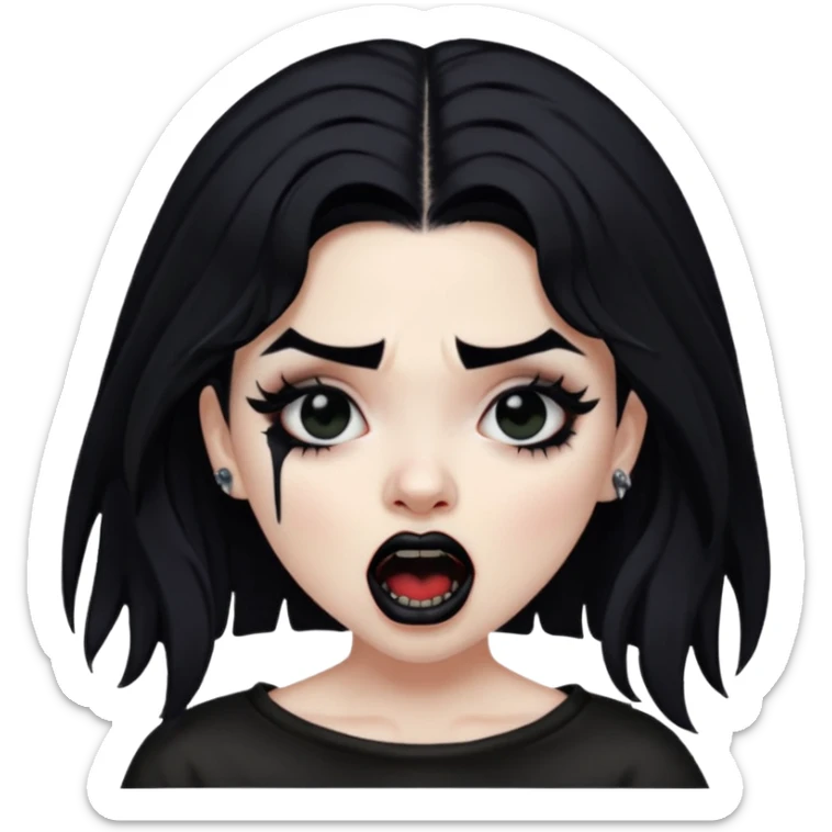 Mexican goth girl can’t sleep and yells about new suicideboy album
 sticker