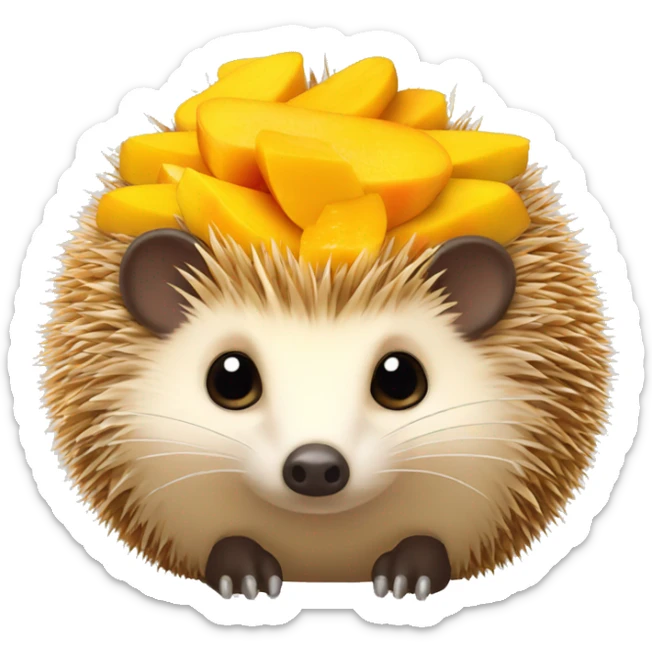 mango hedgehog sticker