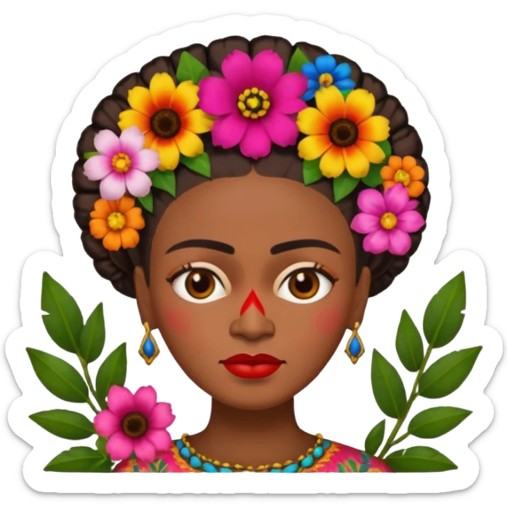 emoji pack of Frida Kahlo in style of her artworks  sticker