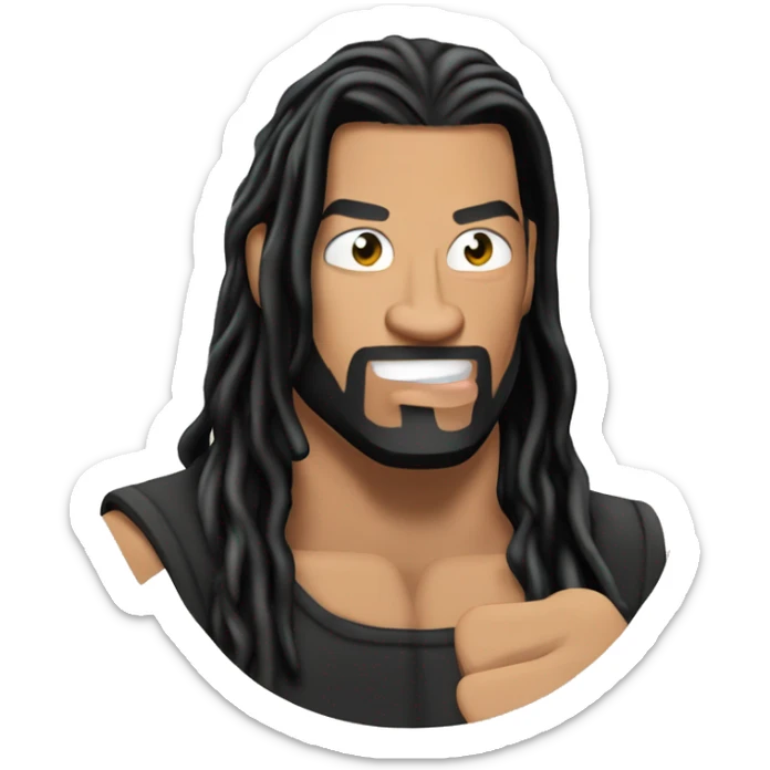 Erstelle ein emoji von roman reigns wie er seinen finger hebt sticker